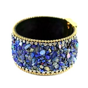 💠Lapis Lazuli & Crystal Chips Magnetic Bracelet💠